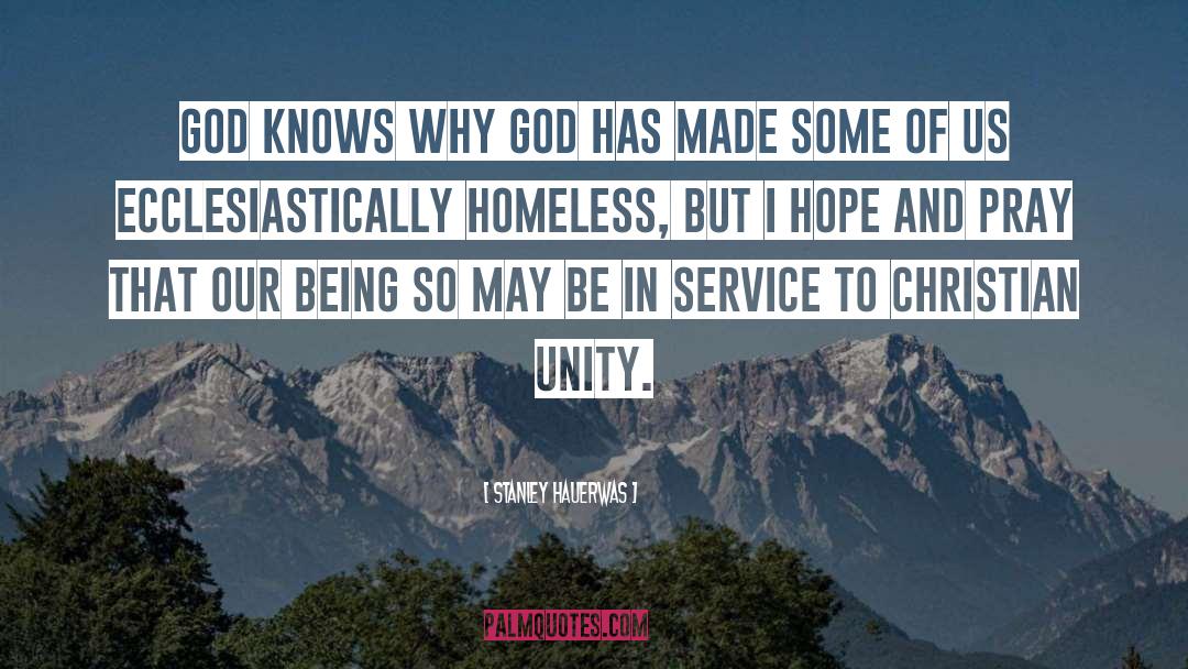 Stanley Hauerwas Quotes: God knows why God has
