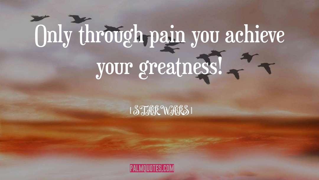 STAR WARS Quotes: Only through pain you achieve