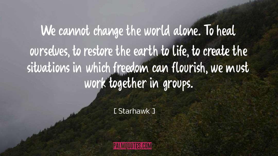 Starhawk Quotes: We cannot change the world