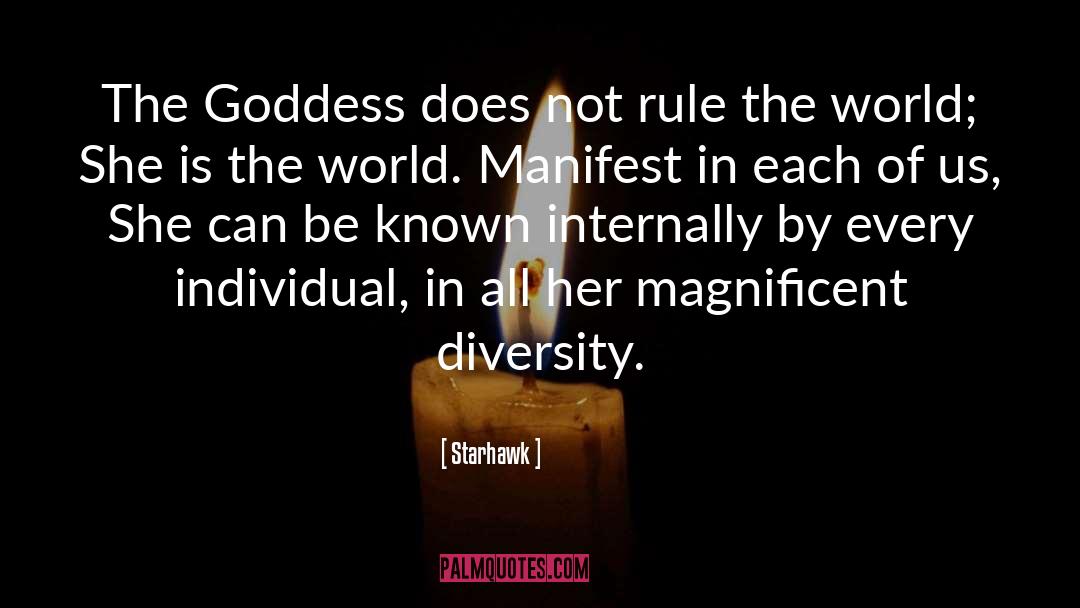 Starhawk Quotes: The Goddess does not rule