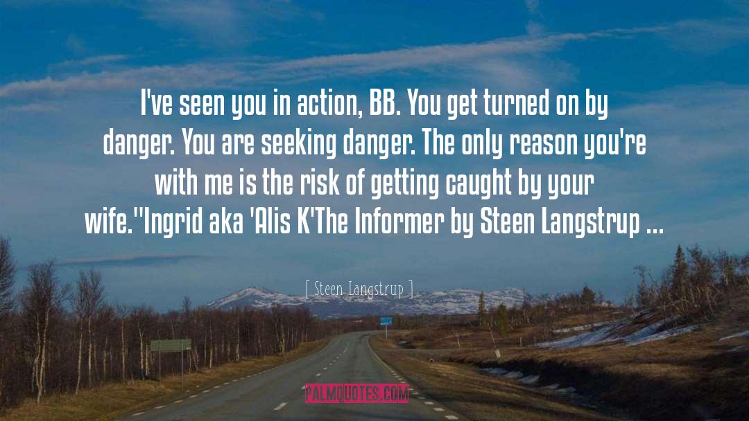 Steen Langstrup Quotes: I've seen you in action,