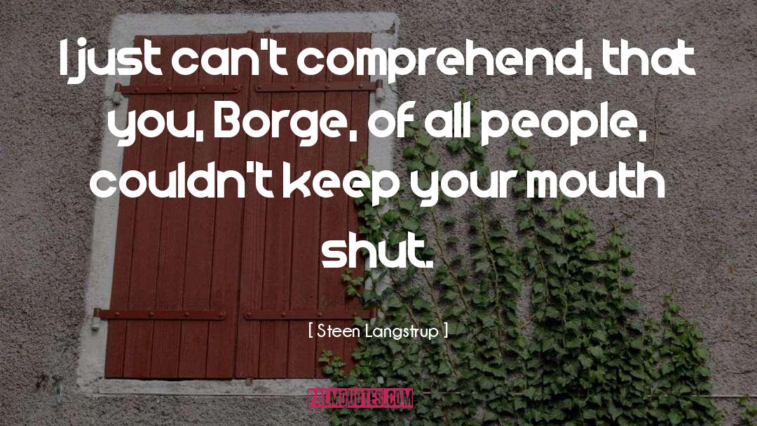 Steen Langstrup Quotes: I just can't comprehend, that