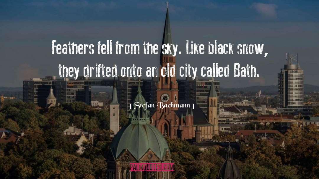 Stefan Bachmann Quotes: Feathers fell from the sky.