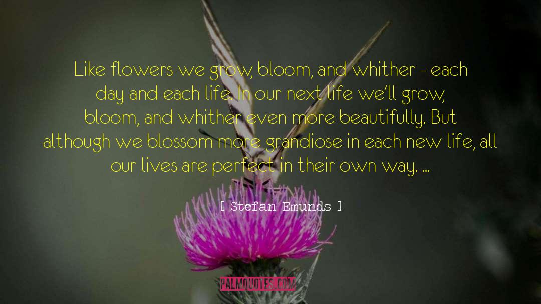 Stefan Emunds Quotes: Like flowers we grow, bloom,