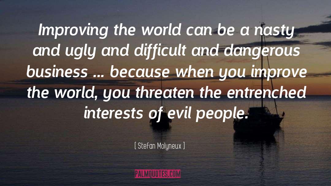 Stefan Molyneux Quotes: Improving the world can be