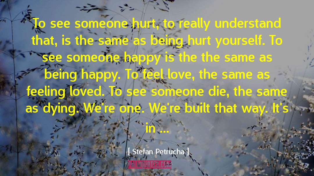 Stefan Petrucha Quotes: To see someone hurt, to