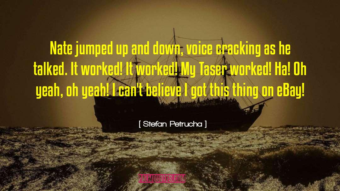 Stefan Petrucha Quotes: Nate jumped up and down,