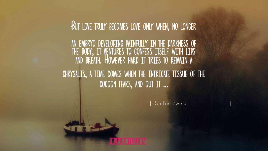 Stefan Zweig Quotes: But love truly becomes love