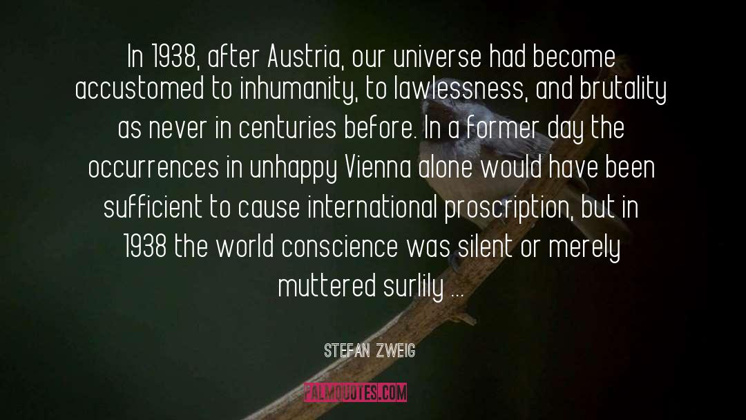 Stefan Zweig Quotes: In 1938, after Austria, our