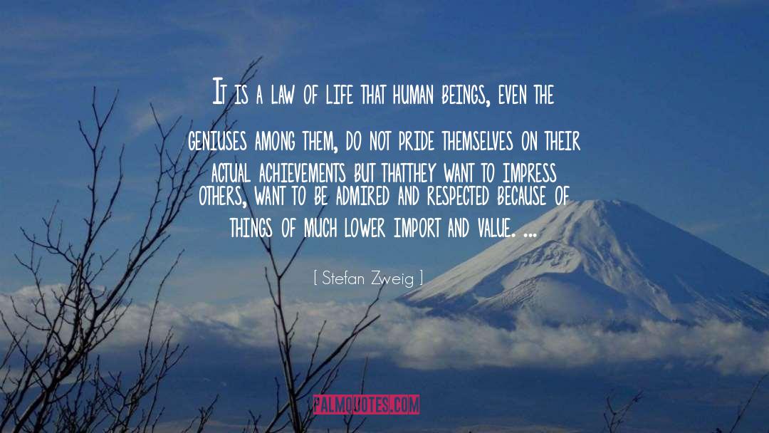 Stefan Zweig Quotes: It is a law of