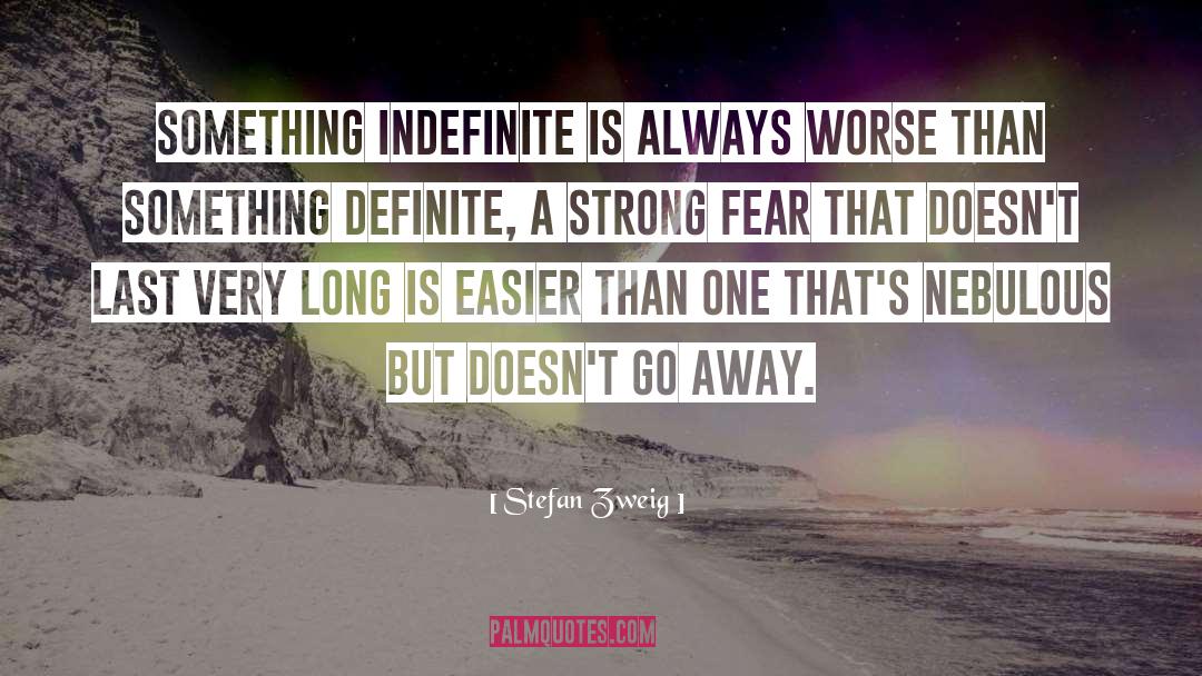 Stefan Zweig Quotes: Something indefinite is always worse