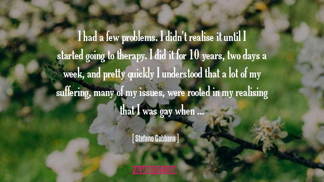 Stefano Gabbana Quotes: I had a few problems.
