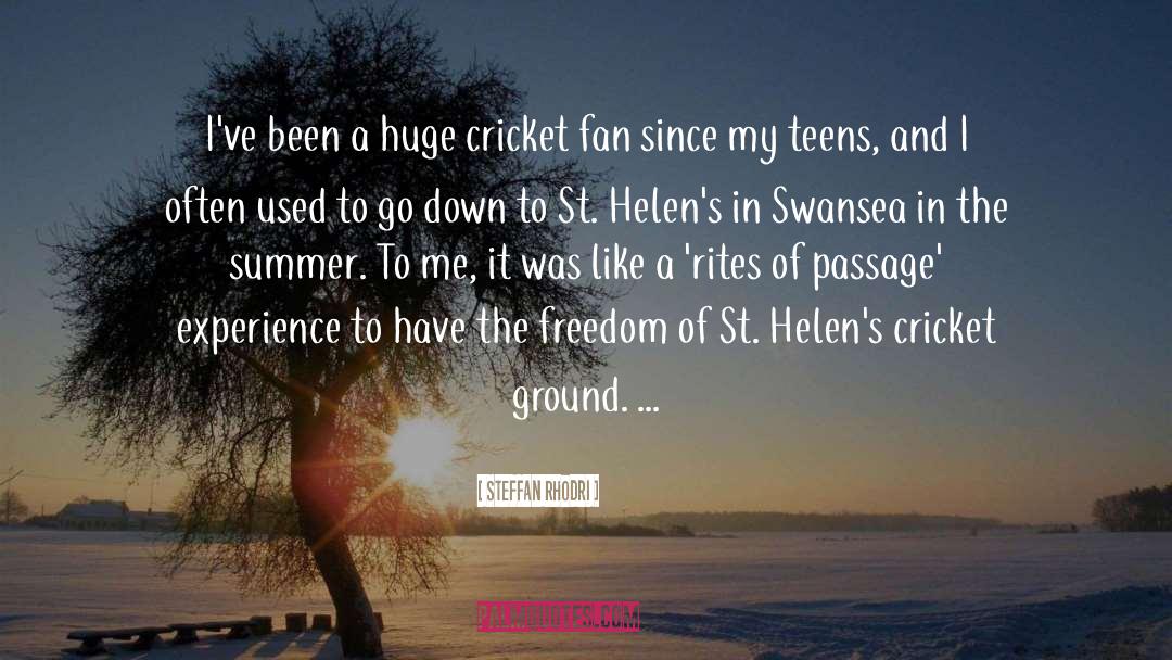 Steffan Rhodri Quotes: I've been a huge cricket