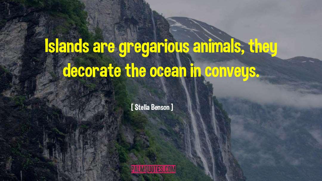 Stella Benson Quotes: Islands are gregarious animals, they