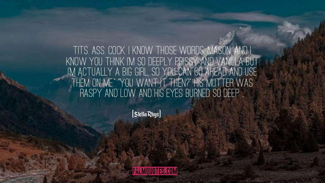 Stella Rhys Quotes: Tits. Ass. Cock. I know