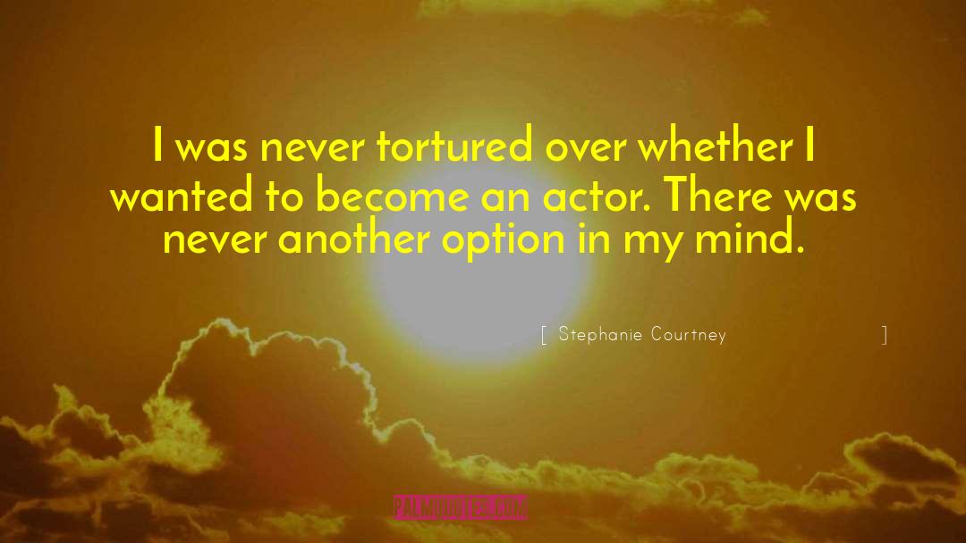 Stephanie Courtney Quotes: I was never tortured over
