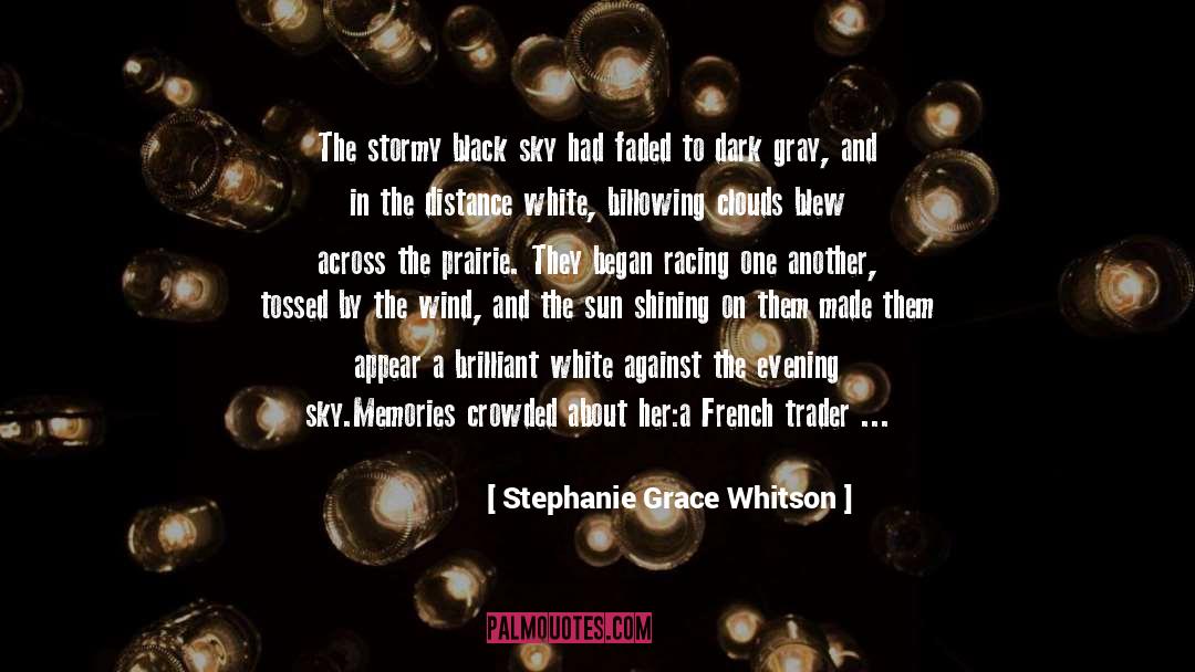 Stephanie Grace Whitson Quotes: The stormy black sky had