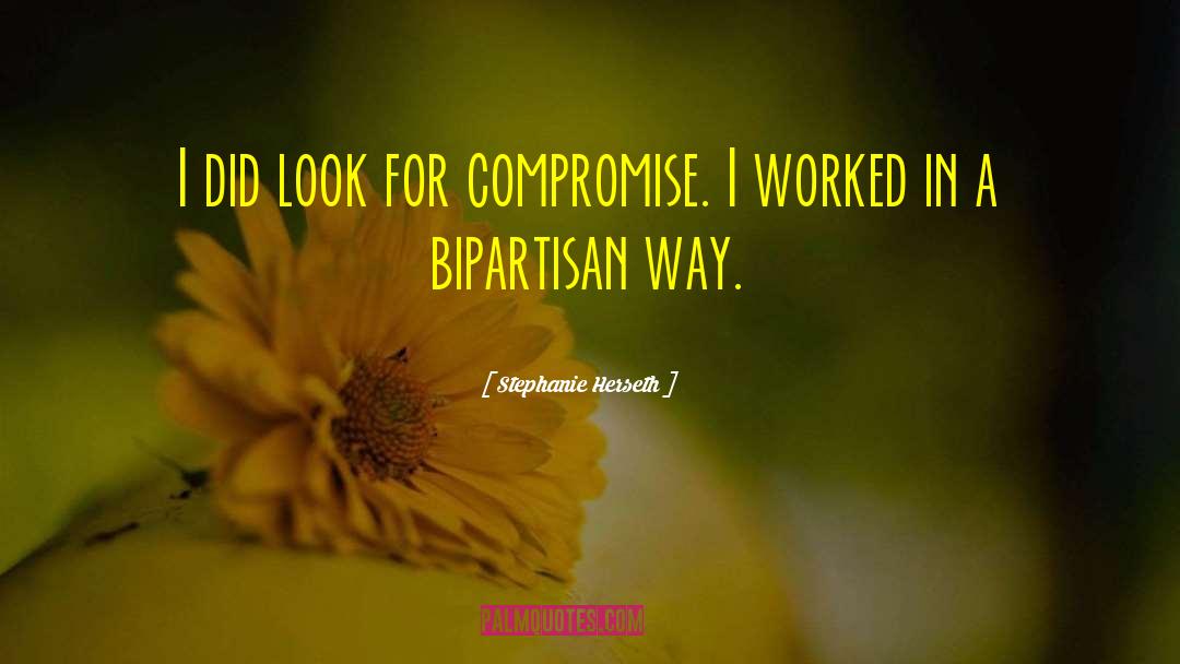 Stephanie Herseth Quotes: I did look for compromise.