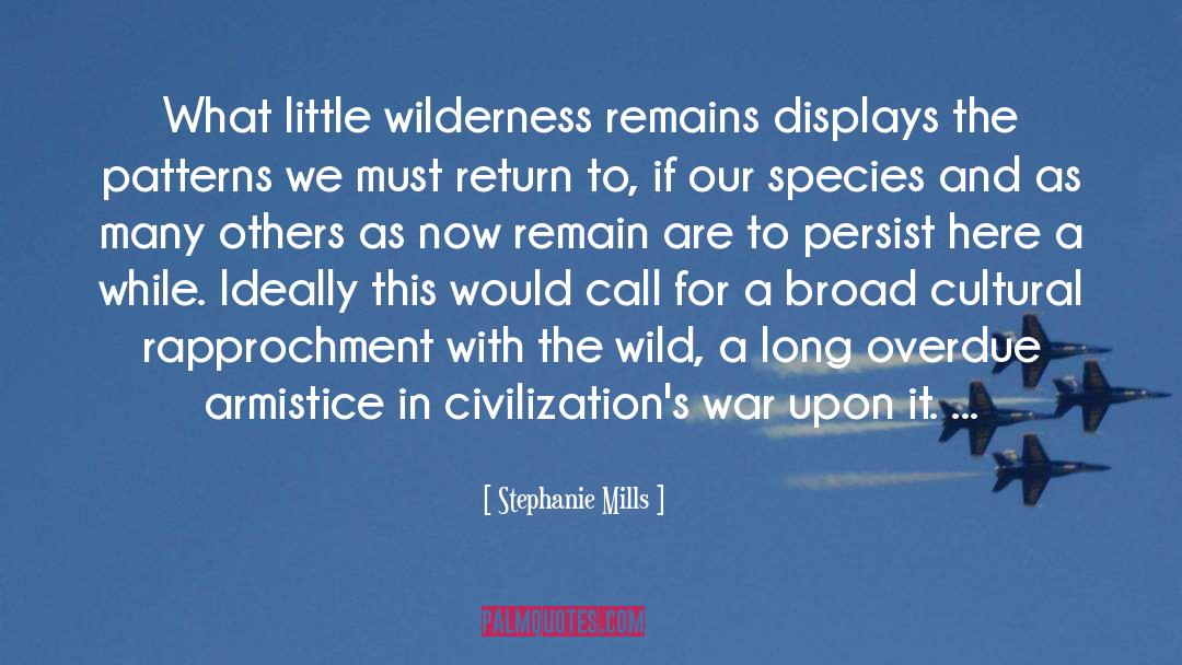 Stephanie Mills Quotes: What little wilderness remains displays