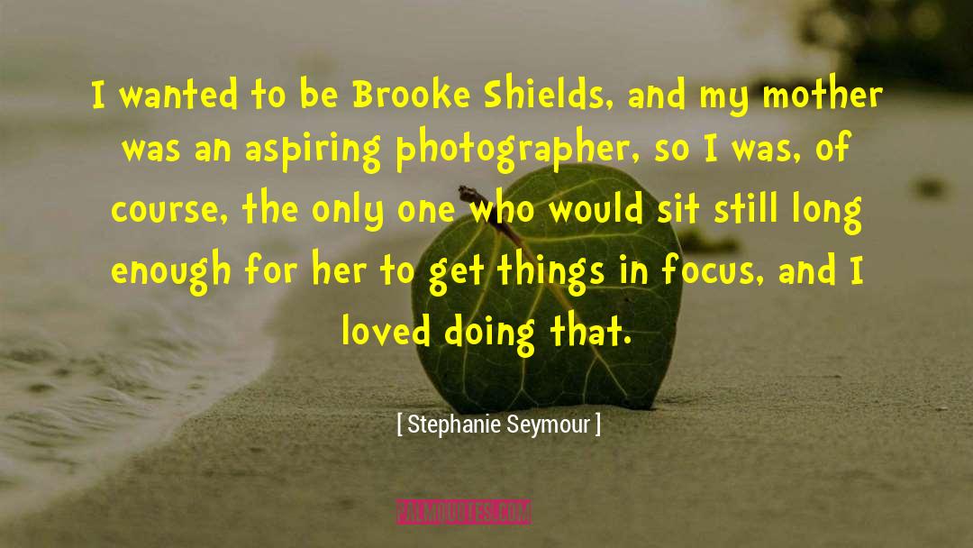 Stephanie Seymour Quotes: I wanted to be Brooke