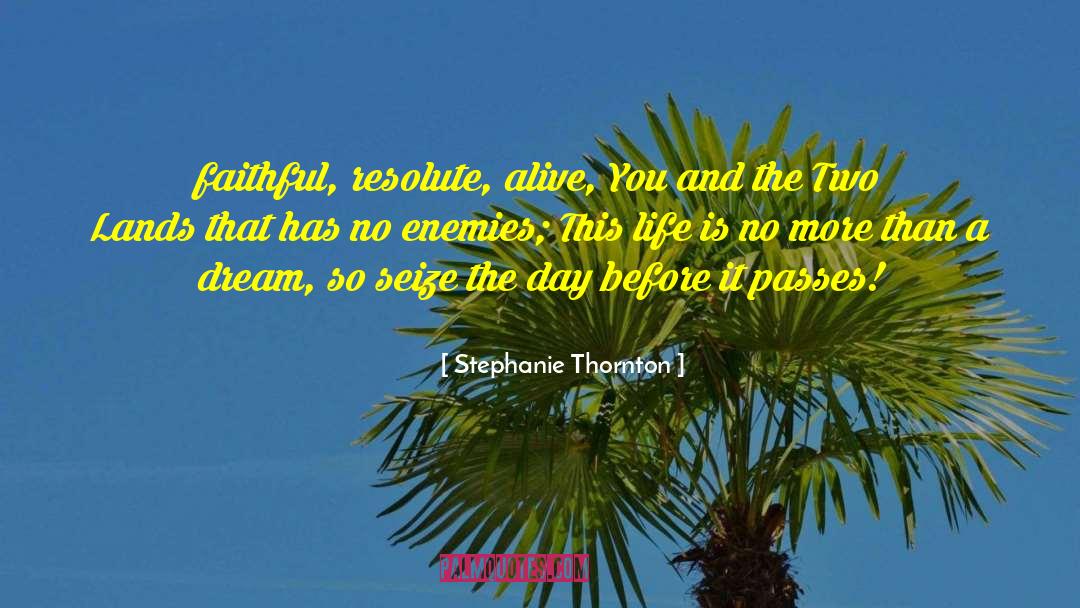 Stephanie Thornton Quotes: faithful, resolute, alive, You and