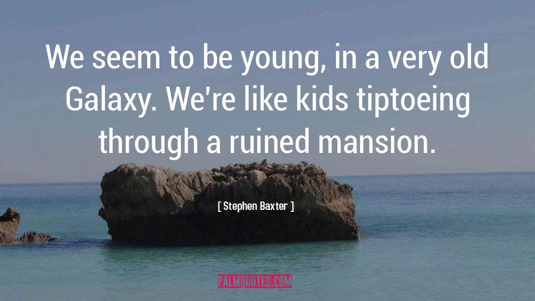 Stephen Baxter Quotes: We seem to be young,