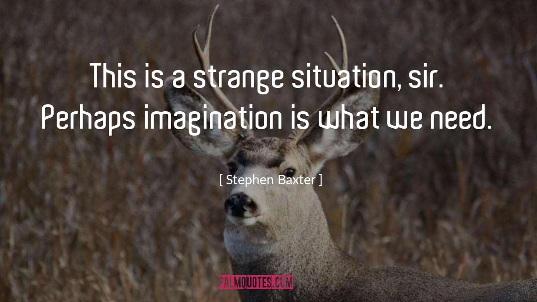 Stephen Baxter Quotes: This is a strange situation,