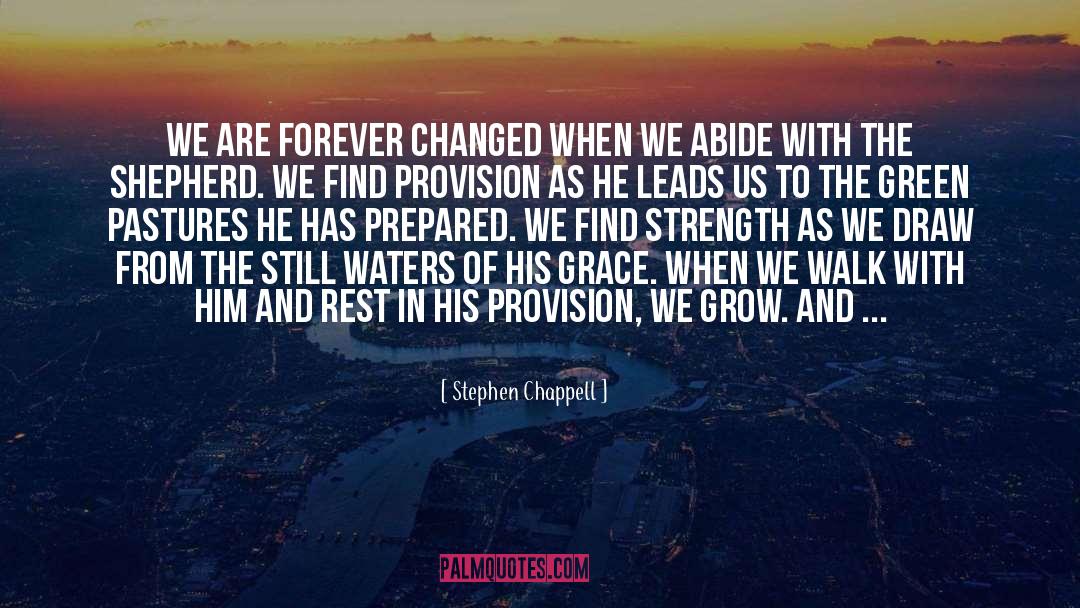 Stephen Chappell Quotes: we are forever changed when