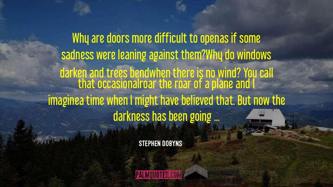 Stephen Dobyns Quotes: Why are doors more difficult