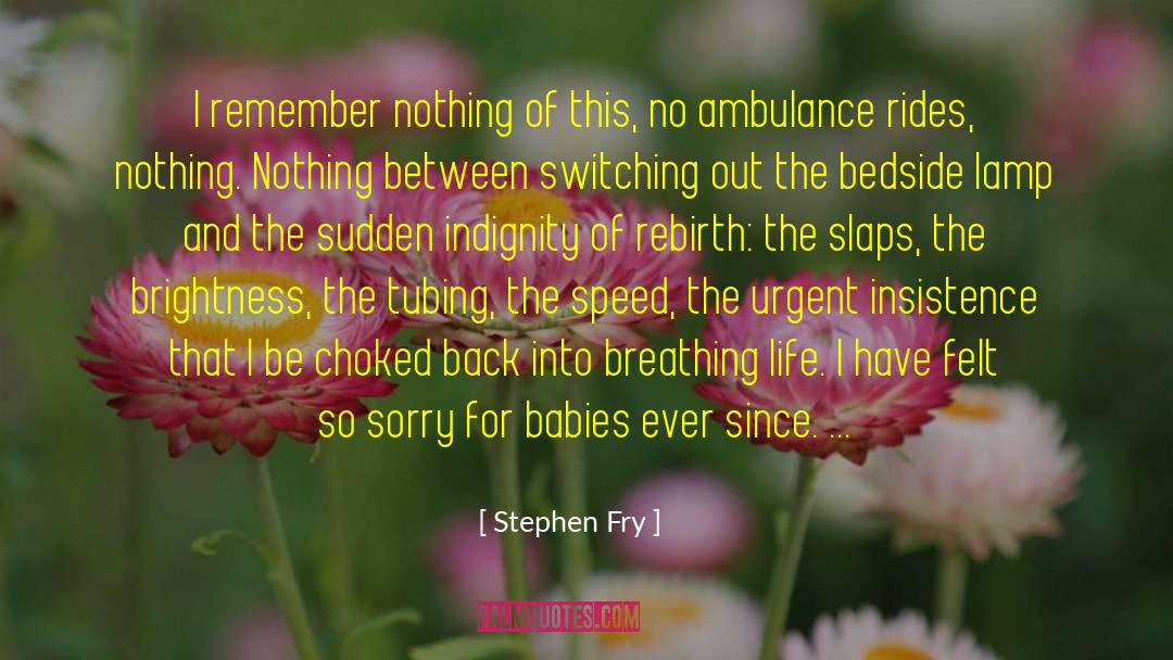Stephen Fry Quotes: I remember nothing of this,
