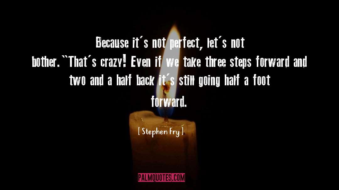 Stephen Fry Quotes: Because it's not perfect, let's