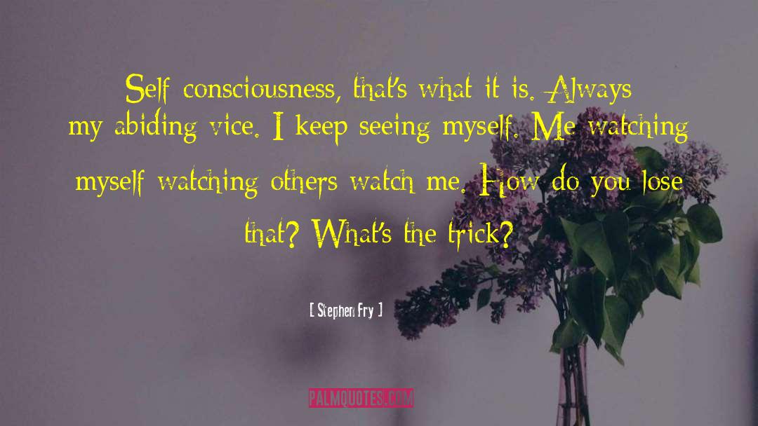 Stephen Fry Quotes: Self-consciousness, that's what it is.