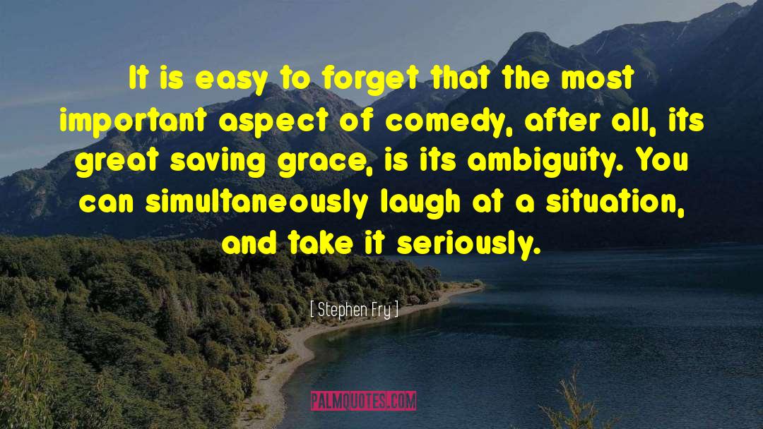 Stephen Fry Quotes: It is easy to forget
