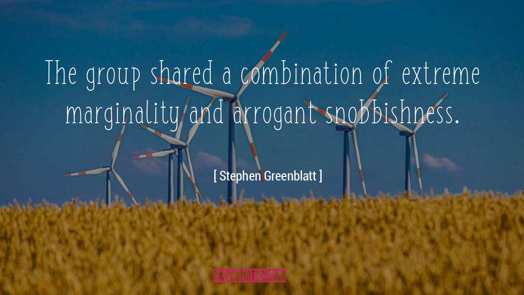 Stephen Greenblatt Quotes: The group shared a combination