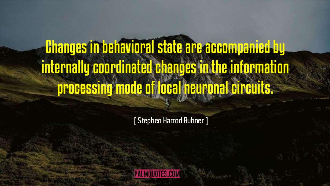 Stephen Harrod Buhner Quotes: Changes in behavioral state are