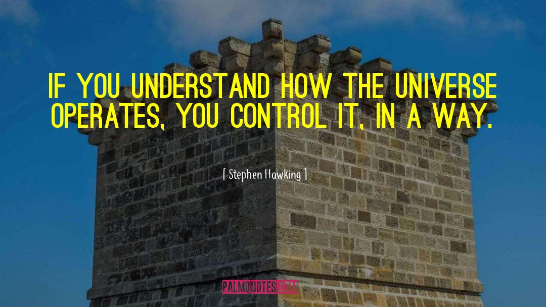 Stephen Hawking Quotes: If you understand how the