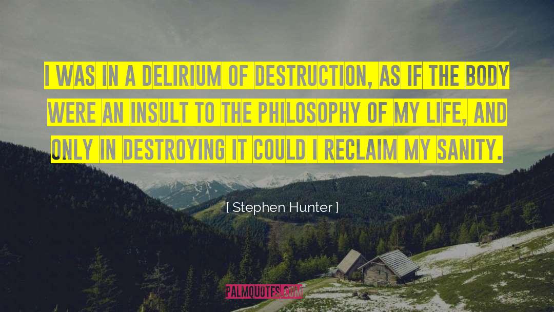 Stephen Hunter Quotes: I was in a delirium