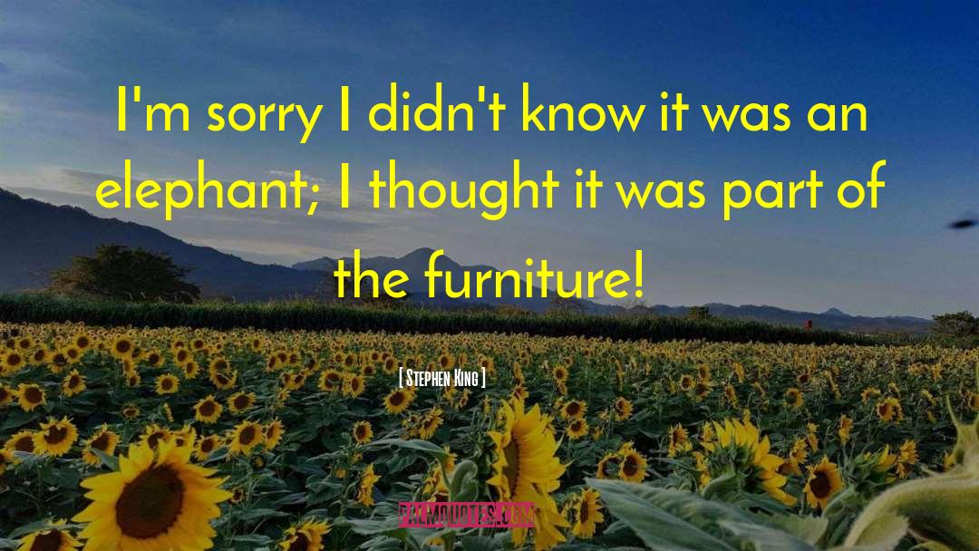 Stephen King Quotes: I'm sorry I didn't know