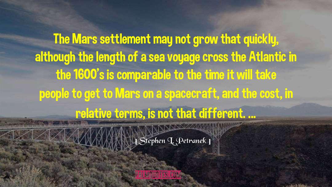 Stephen L. Petranek Quotes: The Mars settlement may not