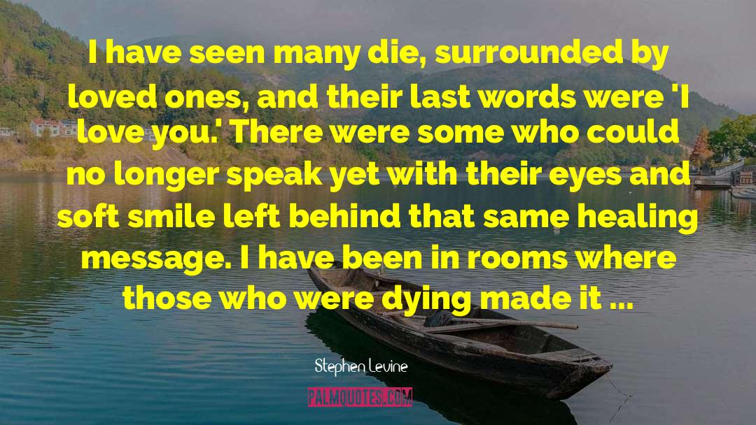 Stephen Levine Quotes: I have seen many die,