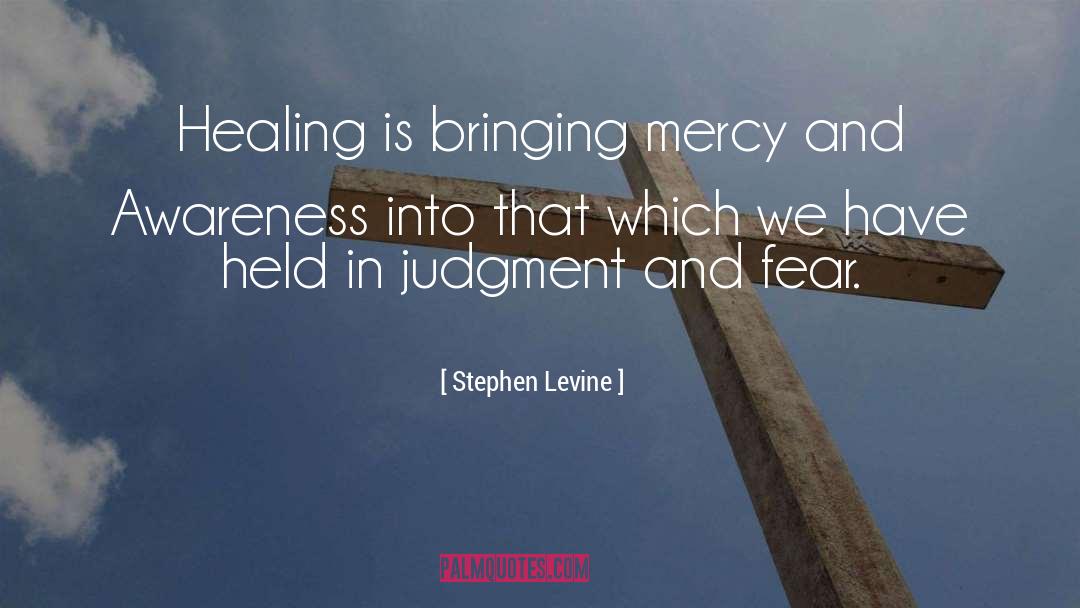 Stephen Levine Quotes: Healing is bringing mercy and