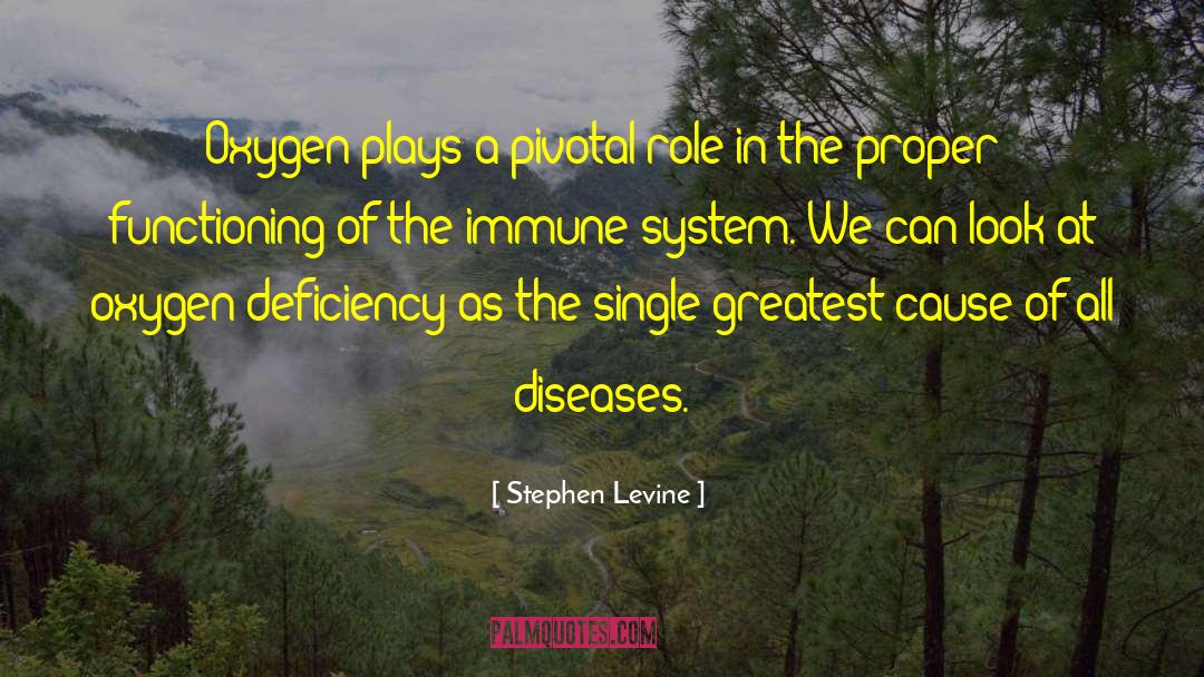 Stephen Levine Quotes: Oxygen plays a pivotal role