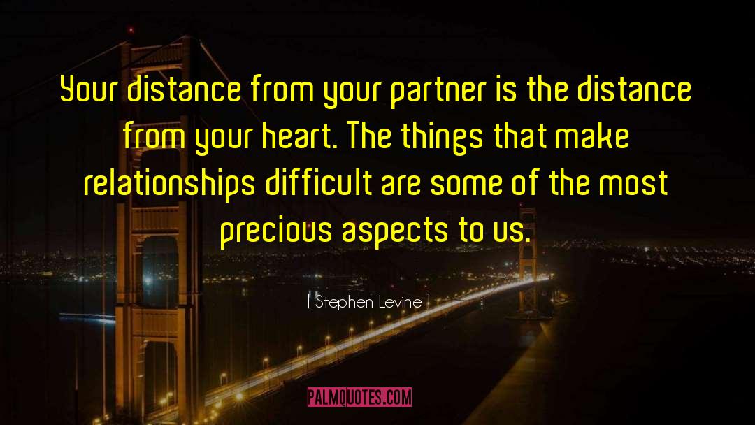 Stephen Levine Quotes: Your distance from your partner