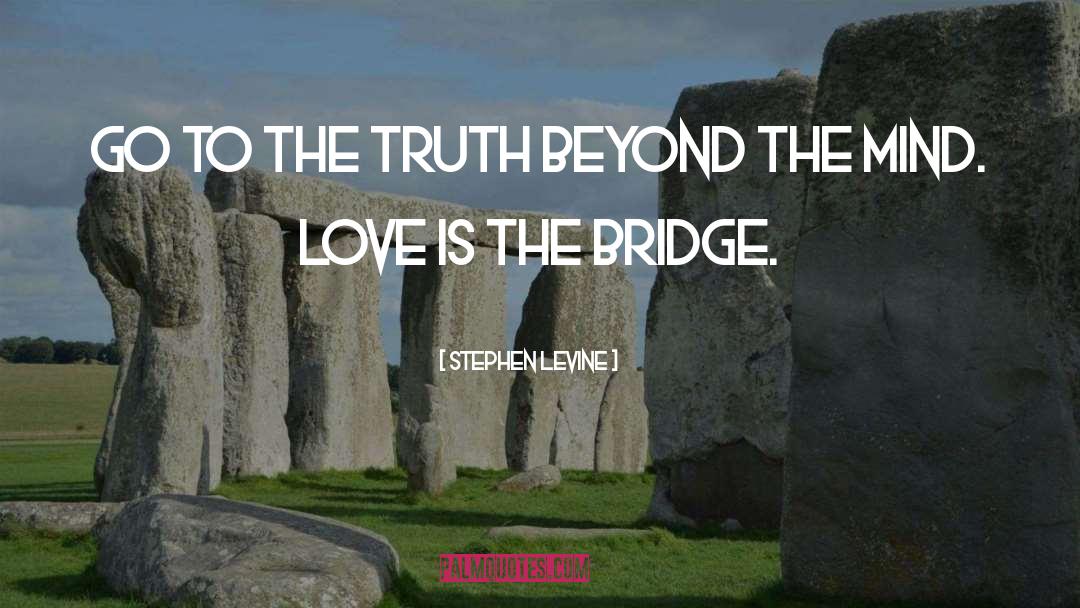Stephen Levine Quotes: Go to the truth beyond