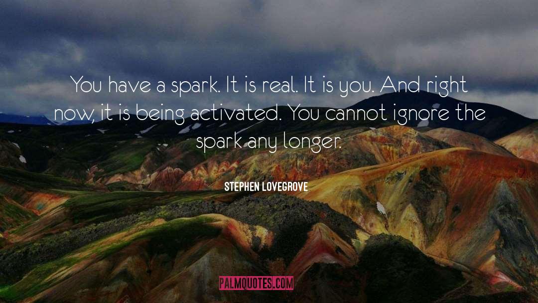 Stephen Lovegrove Quotes: You have a spark. It