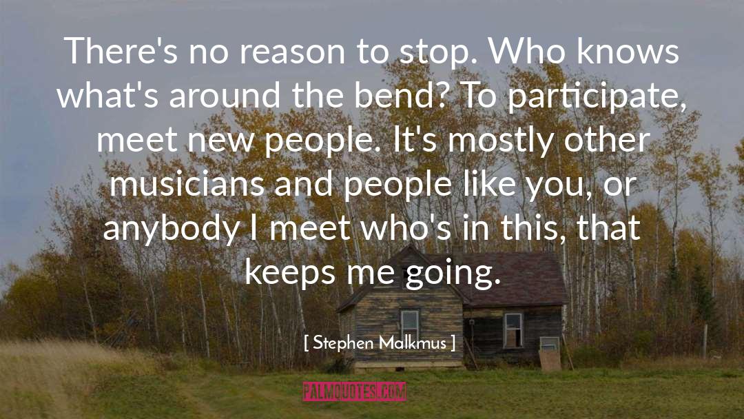 Stephen Malkmus Quotes: There's no reason to stop.