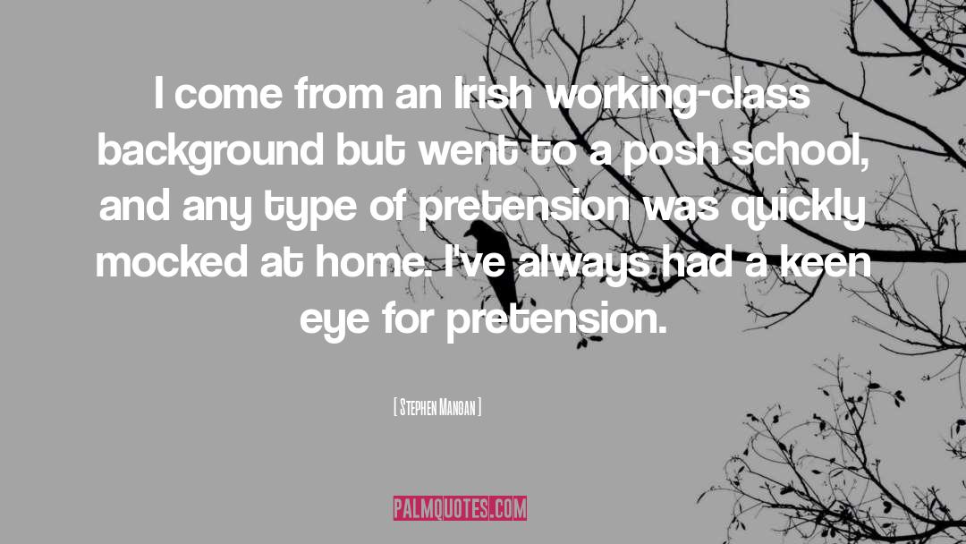 Stephen Mangan Quotes: I come from an Irish