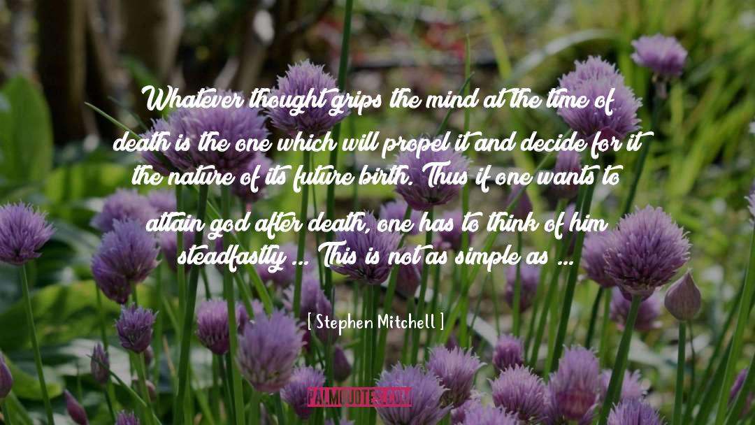 Stephen Mitchell Quotes: Whatever thought grips the mind