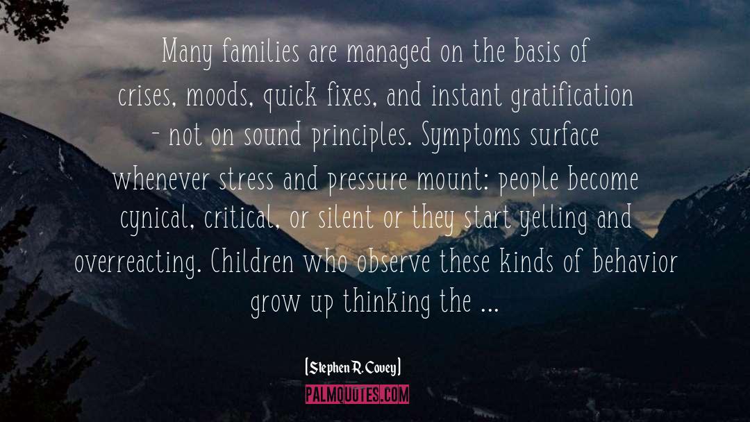 Stephen R. Covey Quotes: Many families are managed on