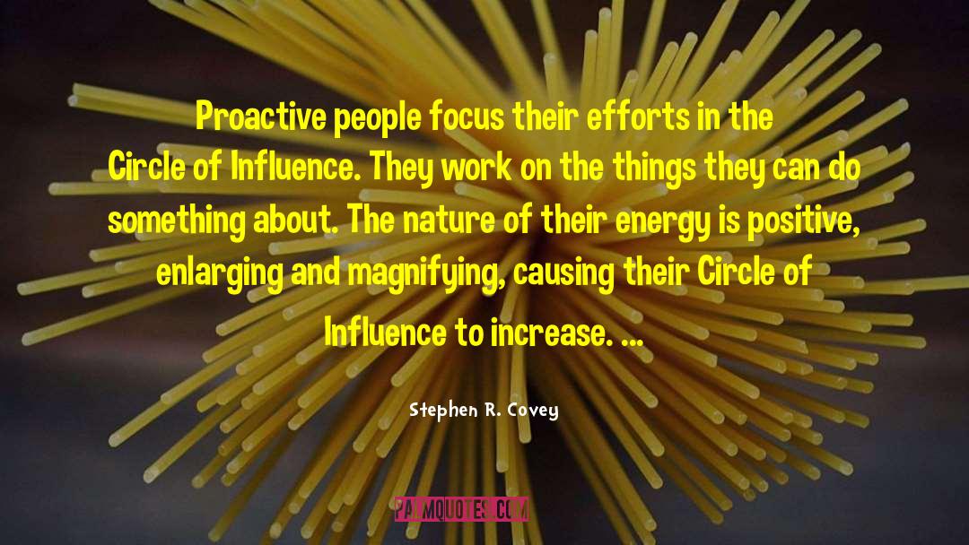 Stephen R. Covey Quotes: Proactive people focus their efforts